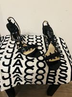 Sandales chic Pollini cuir noir à fleurs, Made in Italy