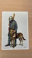 Alte Bundesfeier Ansichtskarte Sanitätshund mit Soldat 1933