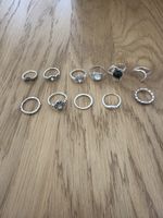 Ring Set Modeschmuck 11 teilig silberfarben Neu