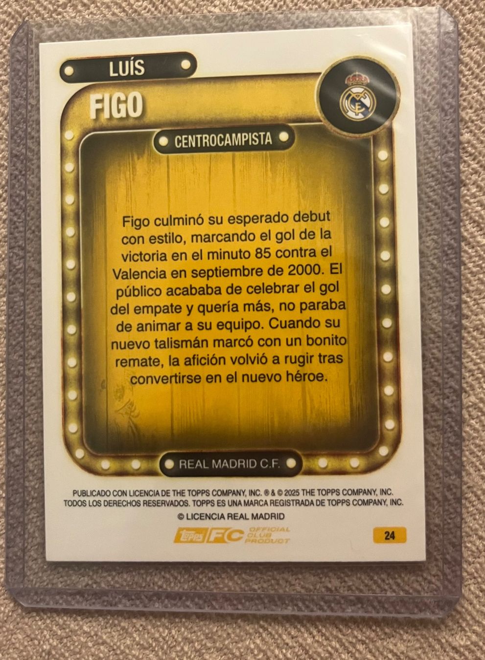 Topps Carte collezionabili: Topps - Luis Figo - Rare 15/25 – Nuovo (secondo la descrizione) da Wangen SZ venduto da dom_dv69 1