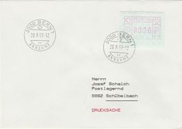 Abart bei Nr. 3 mit Teildruck
