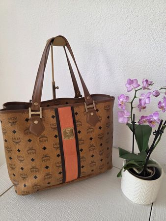 MCM Tasche Shopper braun MCM Logo guter Zustand