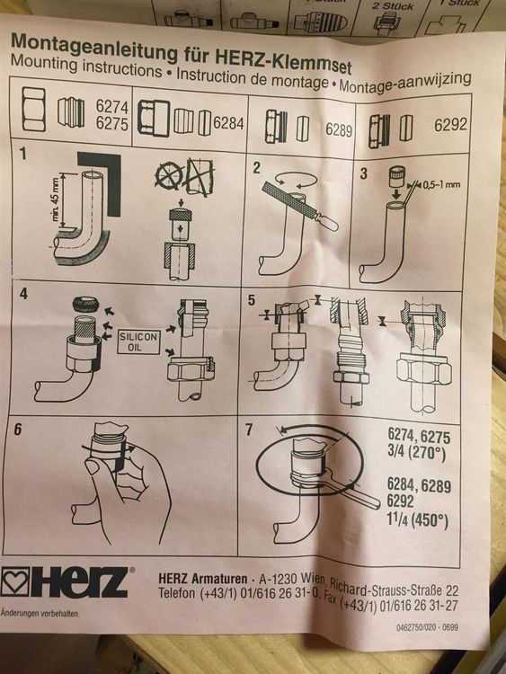 Thermostat Set Durchgang 1/2" weiss-402 5