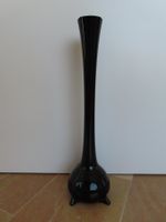 Schwarze Boden-Blumenvase Vintage