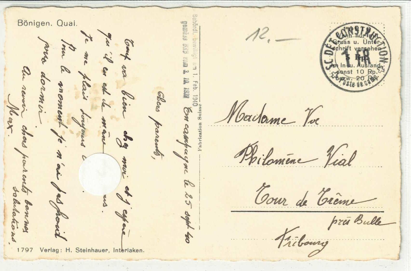 Cartoline postali: Bönigen - Quai – Usato da Ettingen venduto da Kartenplanet 1