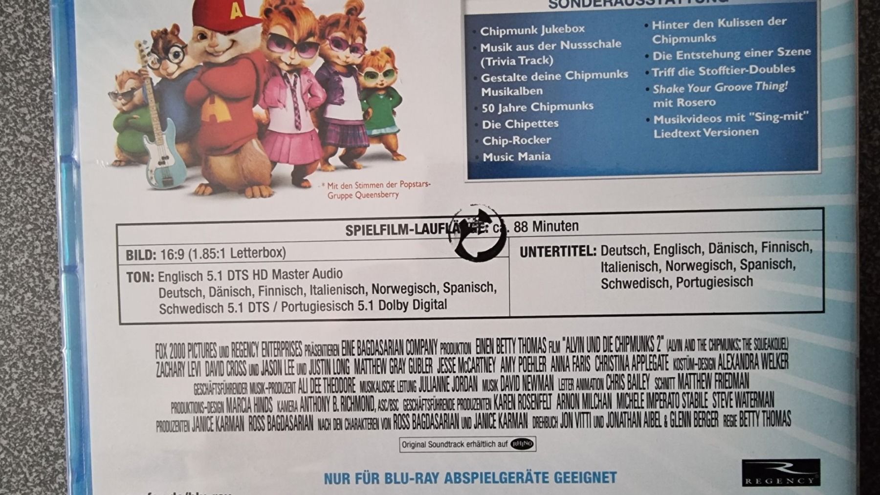 Tutti i DVDs: Blu Ray - Alvin und die Chipmunks 2 - OVP – Nuovo e nell'imballaggio originale da Oetwil am See venduto da fineli2 1