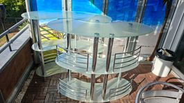 Barmöbel Glas / Metall modern beide zusammen bieten ab 20Fr.