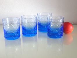 4 x Moser Bonbon Kristallglas Whisky Glas Tumbler Böhmen