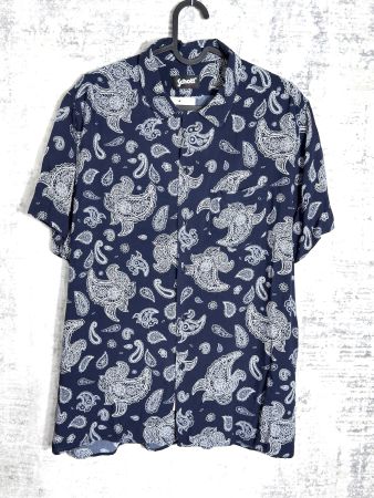 SCHOTT N.Y.C "PAISLEY" SHORT SLEEVES SHIRT SZ: M