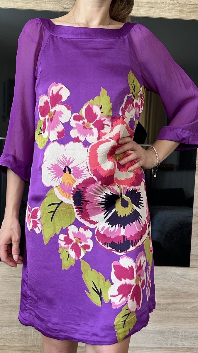 Robes: Robe imprimée florale Monsoon violette taille 36 – Neuf (Voir description) à Vuippens par ale_6gkb