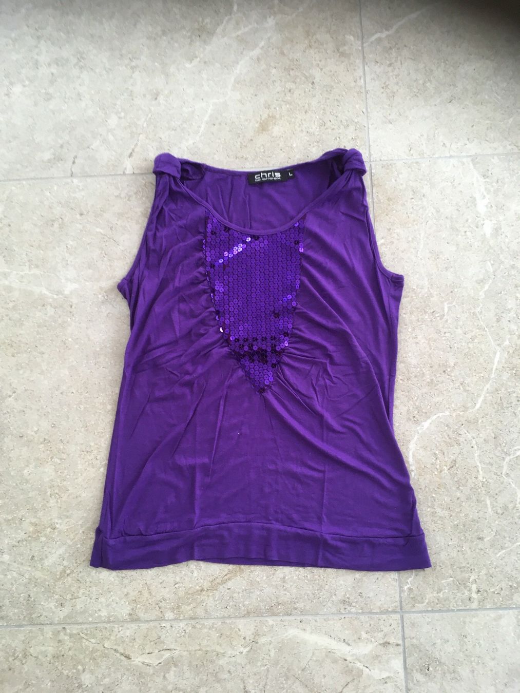 Tops: Sommer Glitzer Top Gr. L lila – Neu (gemäss Beschreibung) aus Gächlingen von Tara_devi
