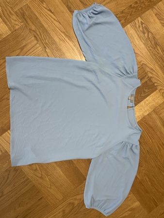 Bluse Hellblau Gr. 42 mit Puffärmel - Top Zustand!