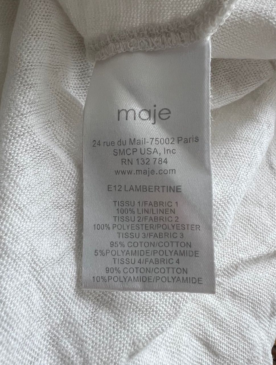 Maje T-Shirts: T-shirt Maje - taille 1- Lin – Gebraucht aus Neuchâtel von kat_n6gp 4