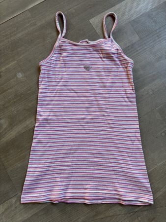 buntes Streifen Top mit glitzer Herz