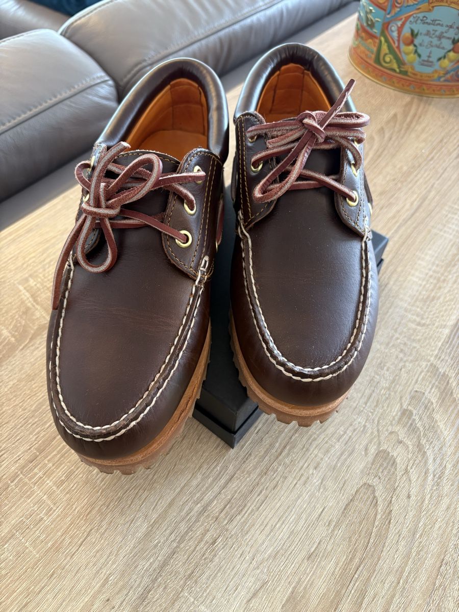 Timberland Scarpe da uomo: Timberland Authentics 3 Eye Classic - Bootsschuh - Braun – Nuovo (secondo la descrizione) da Zürich venduto da Noki__ 2