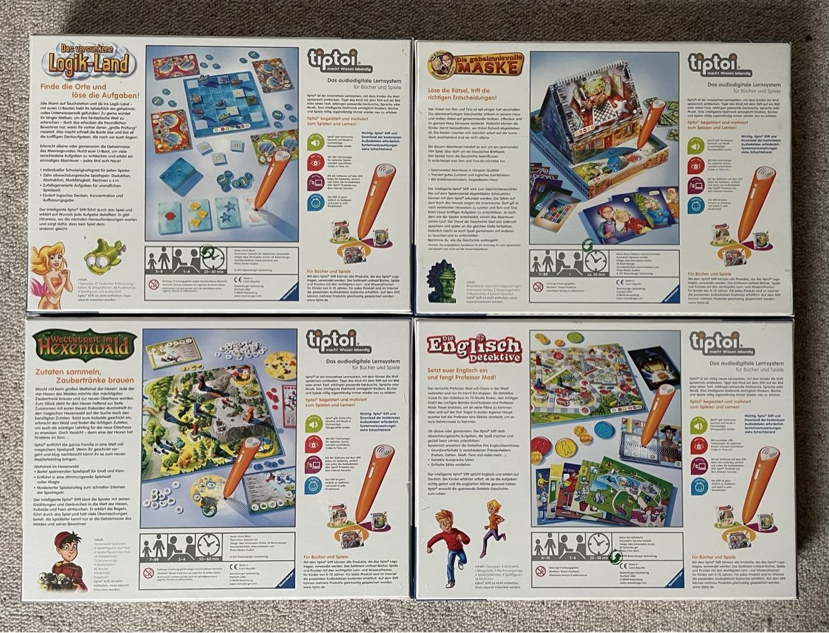 Tiptoi Giochi: Tip Toi Spiele, 4 Stk. – Nuovo e nell'imballaggio originale da Heimberg venduto da Skyline2007 1