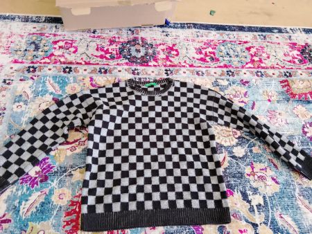 Benetton Schachbrett Pullover, Top Zustand!