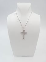 KREUZ DIAMANT ANHÄNGER IN 750 WEISSGOLD