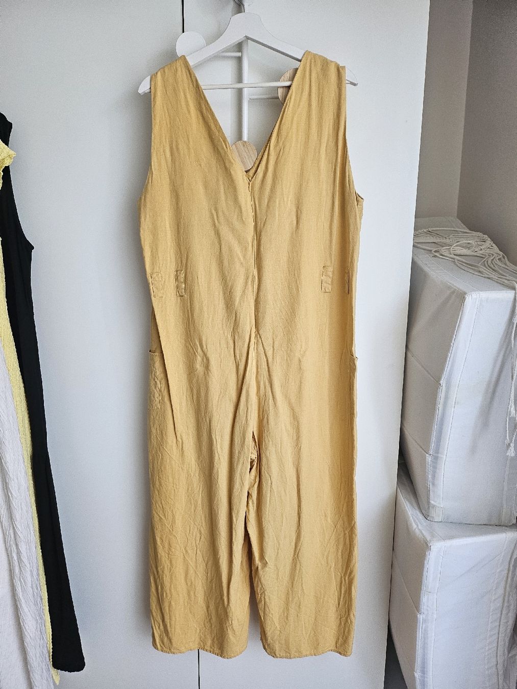 Mango Jumpsuits: Mango Leinenoverall gelb gr.XL – Gebraucht aus Allschwil von na.wi.90 1