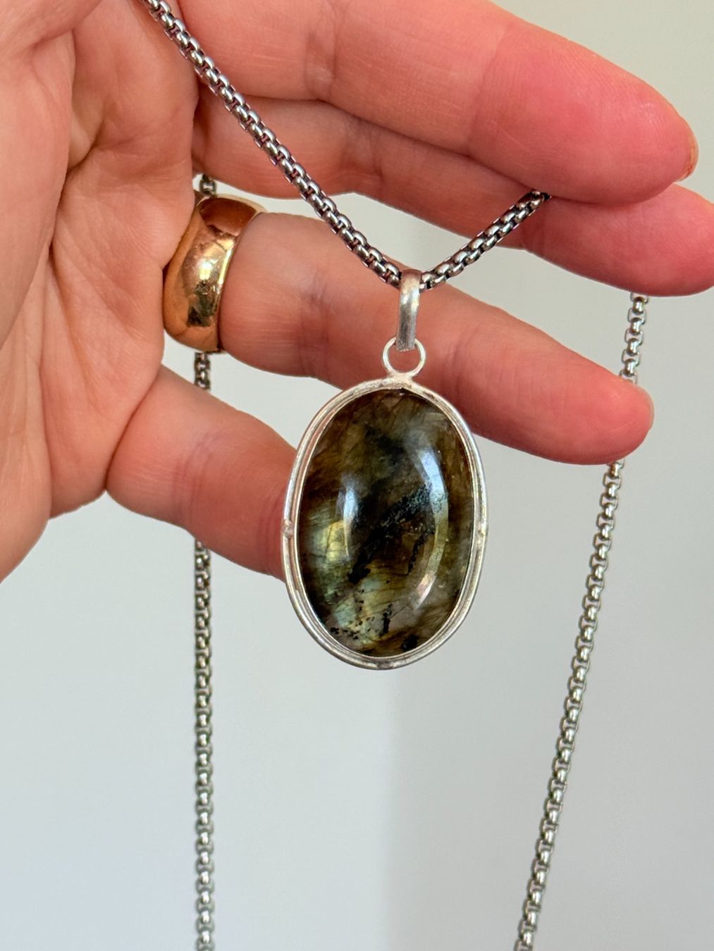 Ketten: Collier Labradorite , bijou chic et tendance ! – Neu und originalverpackt aus Genève von AWWA