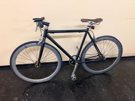 Fixie Fahrrad schwarz mit Brooks Ledersattel gebraucht