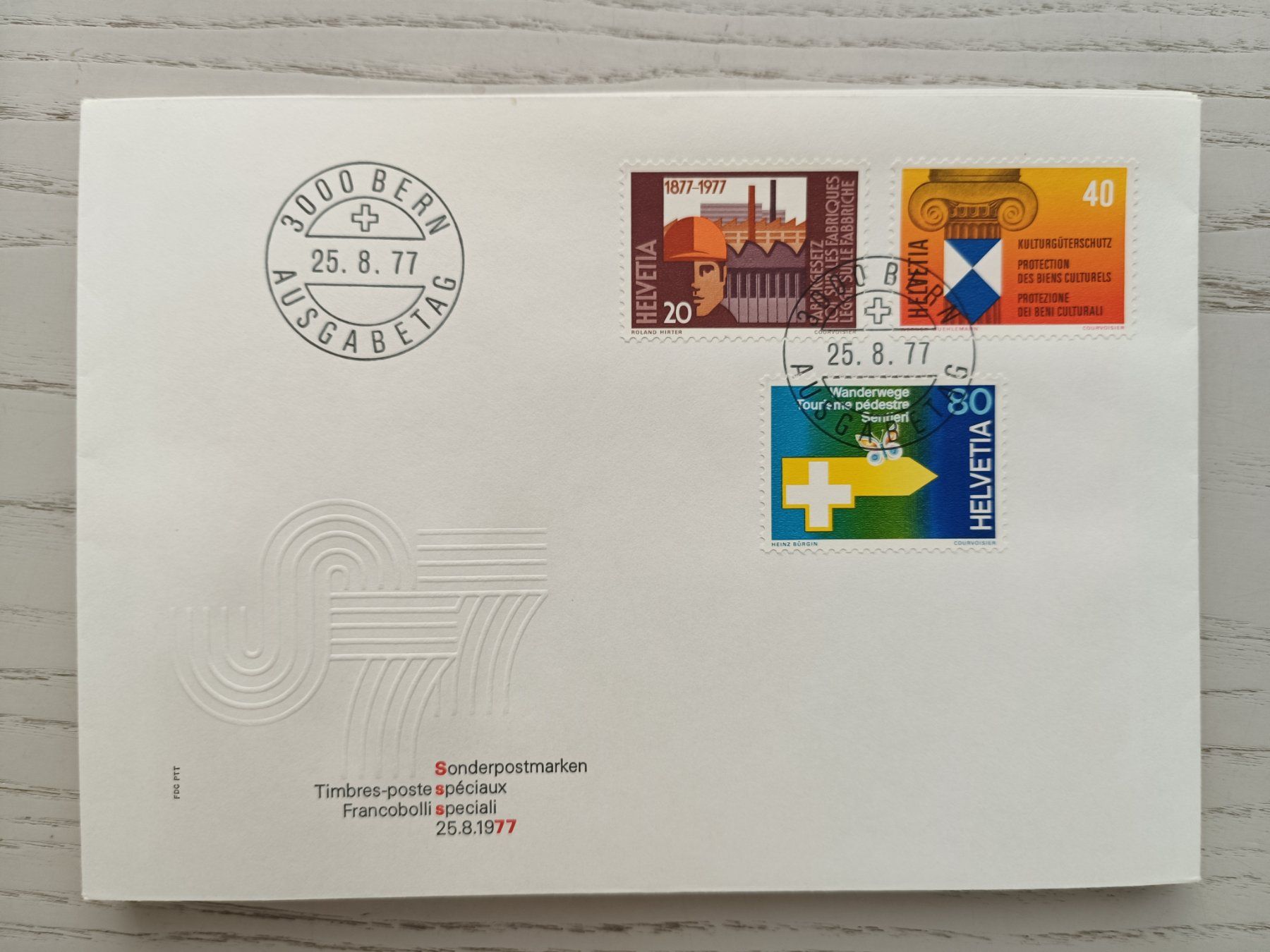 Tutti i francobolli: 1977 FDC Werbemarken – Usato da Dübendorf venduto da goeggi79