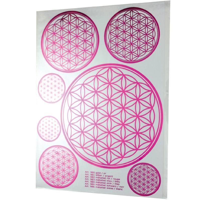 Sticker: Abziehbilder A4 - Blume des Lebens - pink – Nuovo e nell'imballaggio originale da Mauren venduto da Yeelen