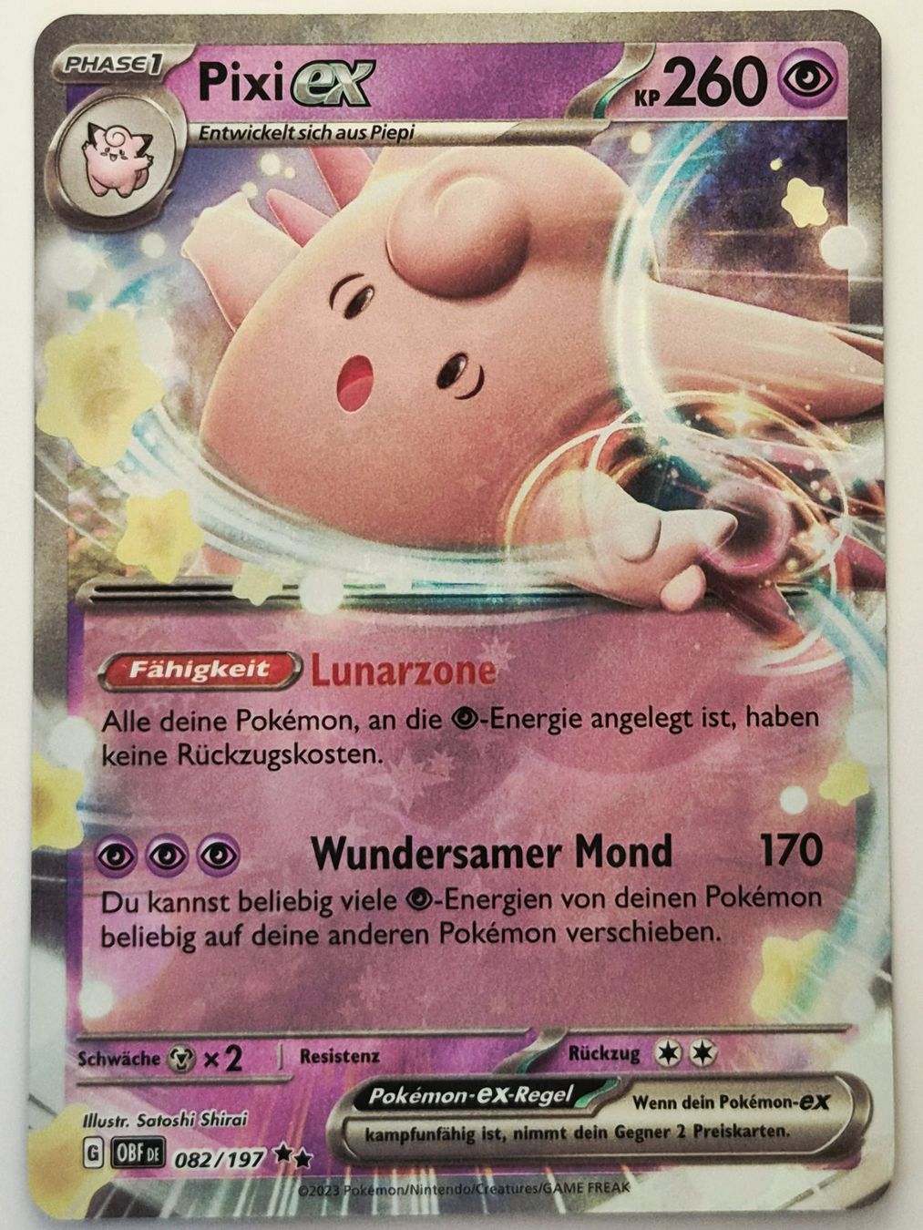 Pokémon Sammelbilder & Trading cards: Pixi EX / Clefable EX / Obsidianflammen / OBF 082 – Neu (gemäss Beschreibung) aus Arni AG von PokemonCardsStore