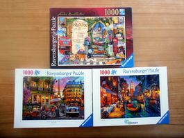 3 für 2 Ravensburger Puzzle, je 1000 Teile