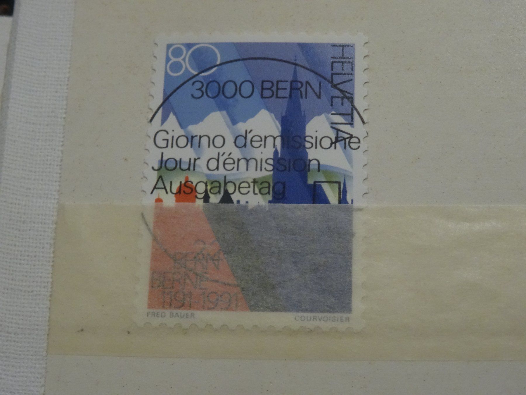 Tutti i francobolli: 1991 Briefmarke ET-VOLL    AB 1FR. – Usato da Olten venduto da pechsisa1