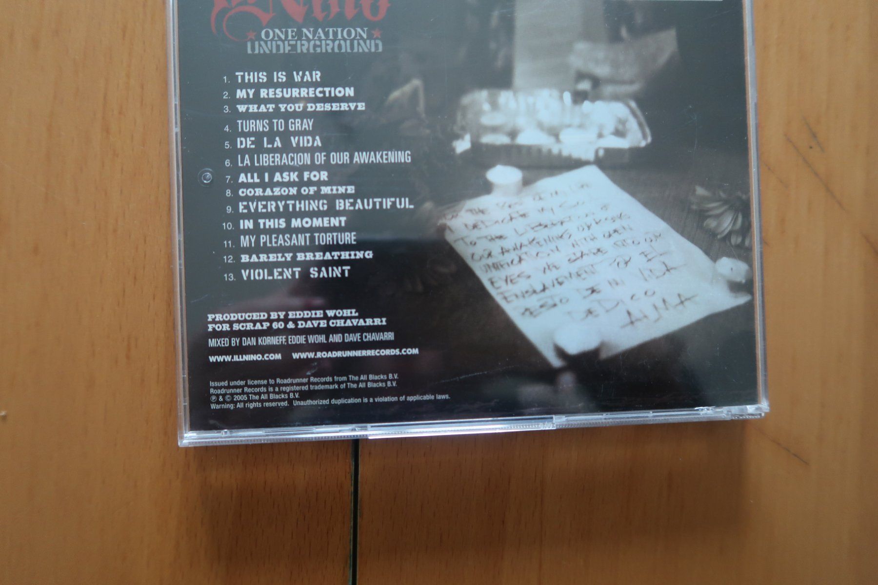 CD: CD      ILL NINO - One nation Underground – Usato da Porrentruy venduto da tupatup 1