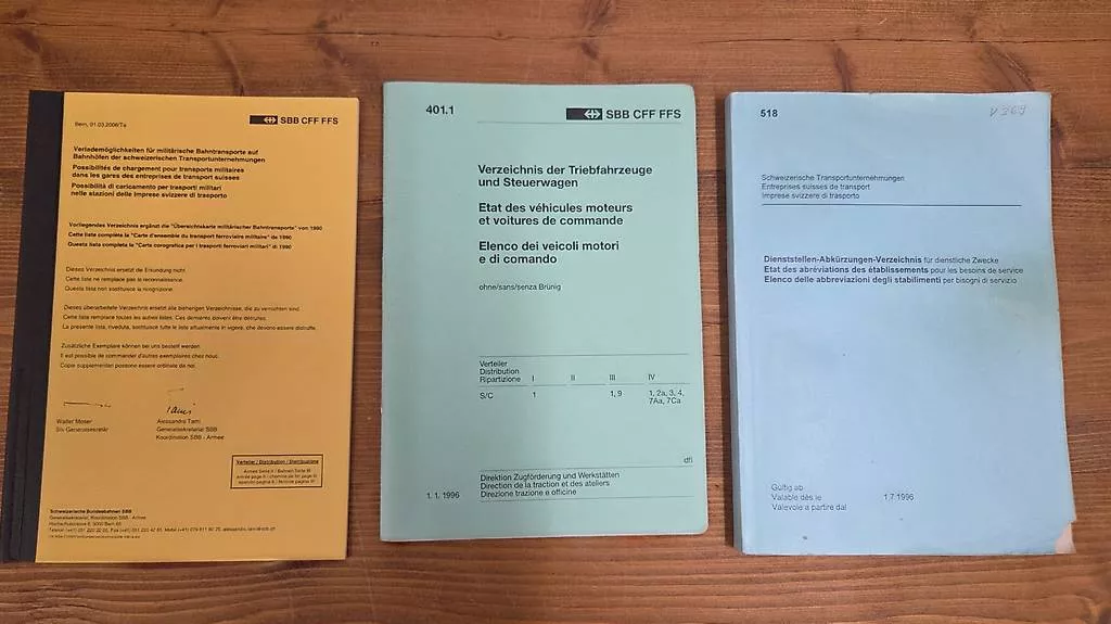 SBB/CFF/FFS Dokumente: 3 SBB Reglemente alt – Gebraucht aus Belp von Yvi76 1