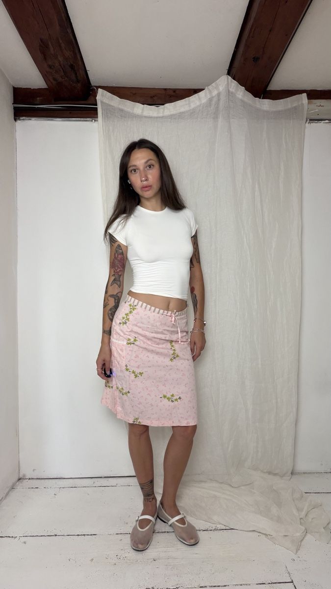 Gonne: Pink cotton midi skirt  – Usato da Knonau venduto da Grapesvintage 5