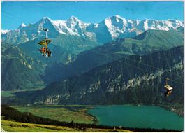 Beatenberg - Sessellift mit Finsteraarhorn, Eiger,Mönch&Jung