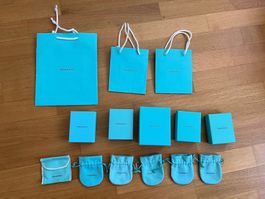 Tiffany & Co. Staubbeutel und Boxes x14