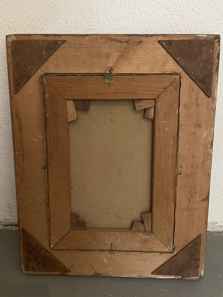 Gemälde: Huile ancienne moine encadrée bois  – Gebraucht aus Lamboing von christopheO 7