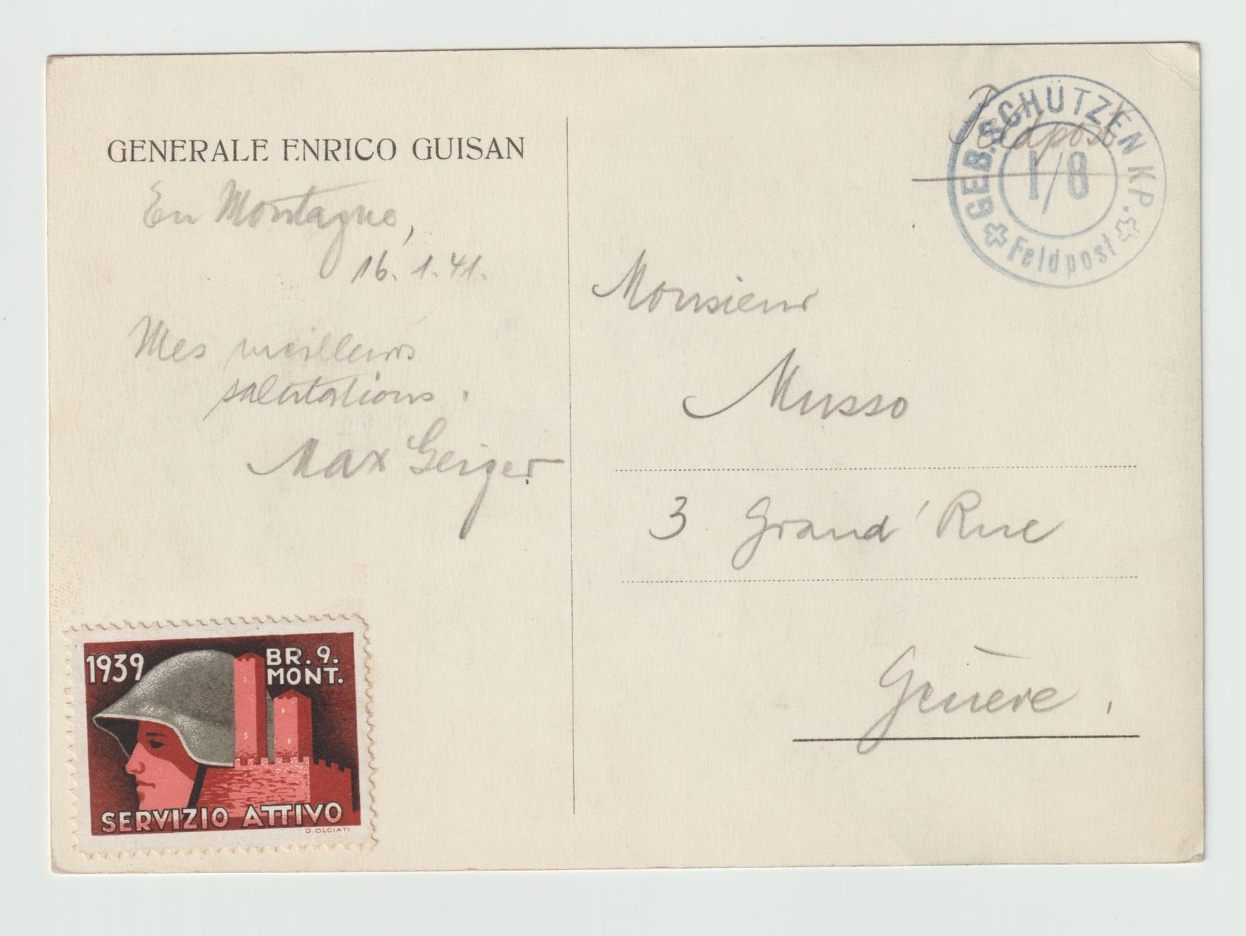 Cartoline postali: WK2 Einheitskarte Truppenführer nicht kat. – Usato da Siebnen venduto da Fstaehli 1