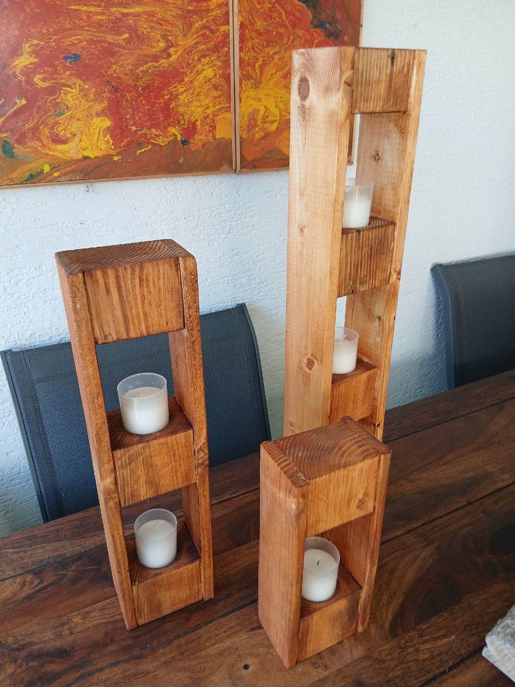 Alle Dekorationen: Trilogie von Teelichthalter aus Holz – Neu und originalverpackt aus Grosswangen von hans0122 1