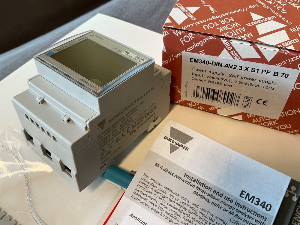 Dreiphasen- Energiezähler EM340, Neu ovp. von CARLO GAVAZZI (Neu und ...