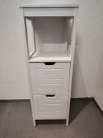 White Bathroom Shelf with Two Drawers