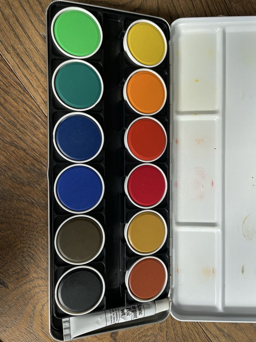Colori: Set Wasserfarbkasten Acrylfarben neuwertig – Nuovo (secondo la descrizione) da Niederbüren venduto da poschti 1