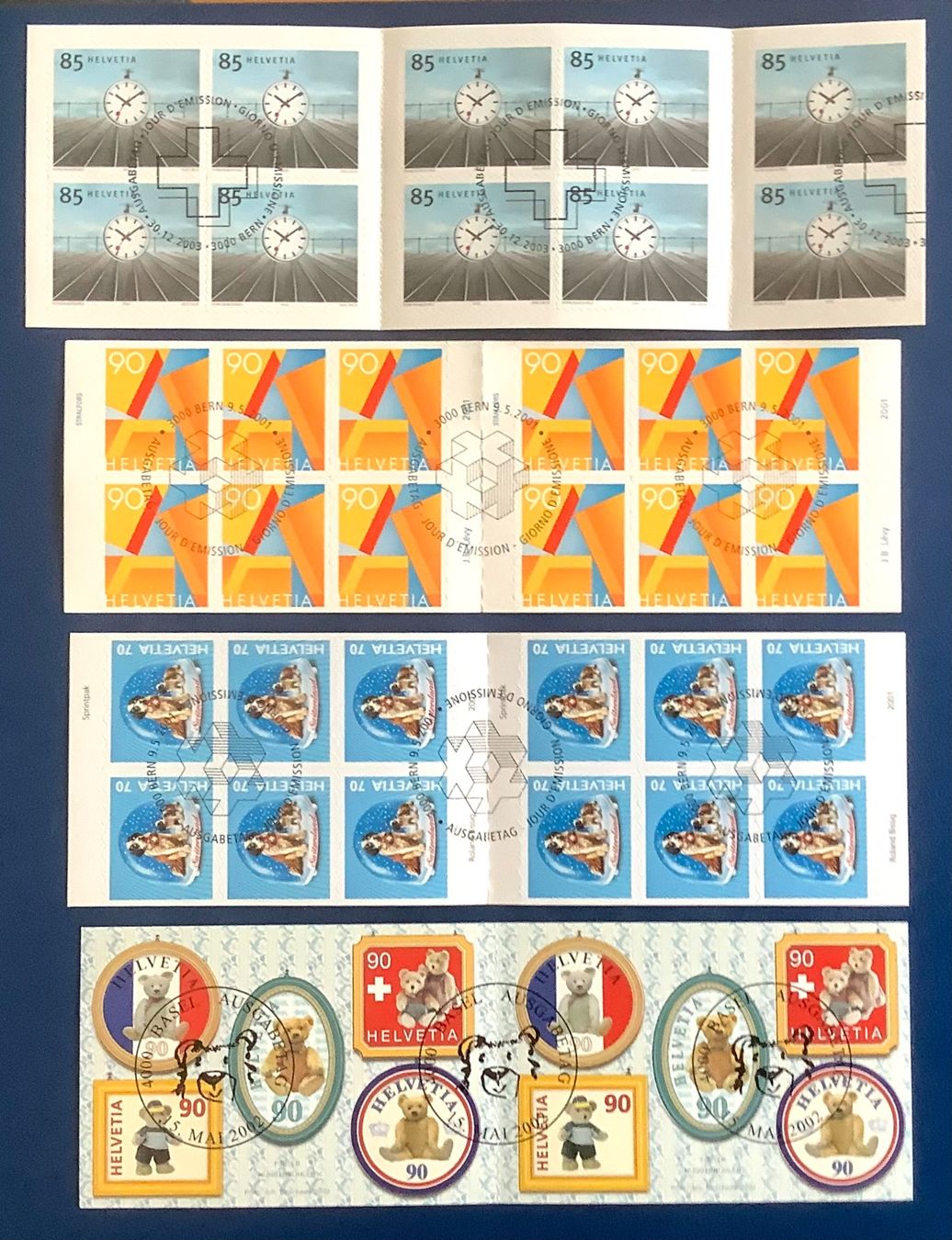 Tous les timbres: 2001-2003 / Schweiz - 4 Markenheftchen ET – Neuf (Voir description) à Liestal par Skunk02