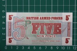 currency banknote british five new pence