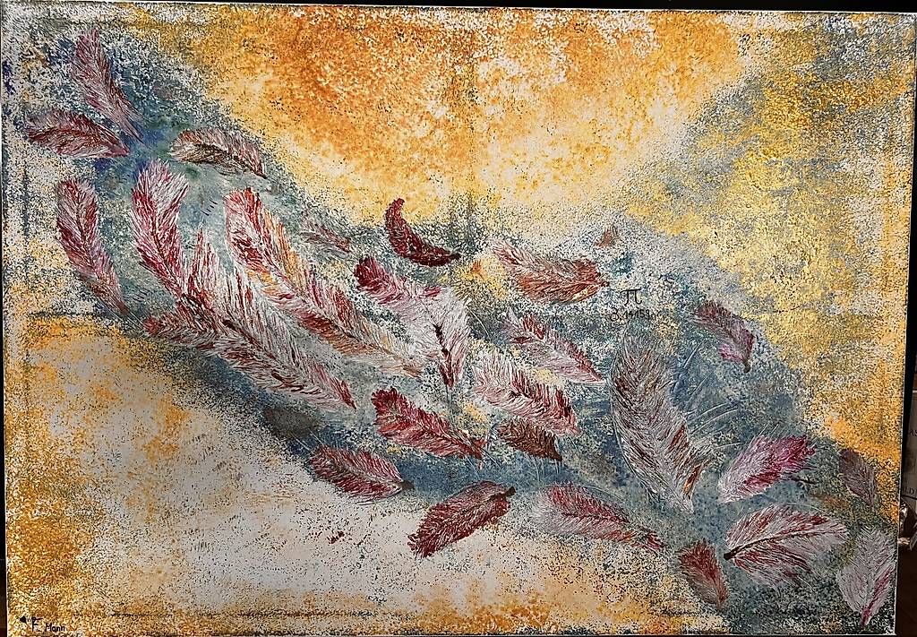 Dipinti: Abstraktes Acrylbild 70x100 cm  handgemalt mit Struktur – Usato da Mels venduto da MERIDA1998