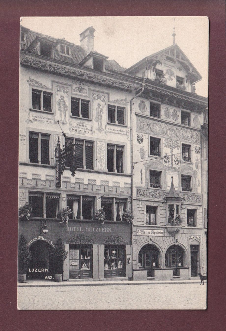 Cartoline postali: LUZERN - Hotel Metzgern – Usato da Pully venduto da nicecards