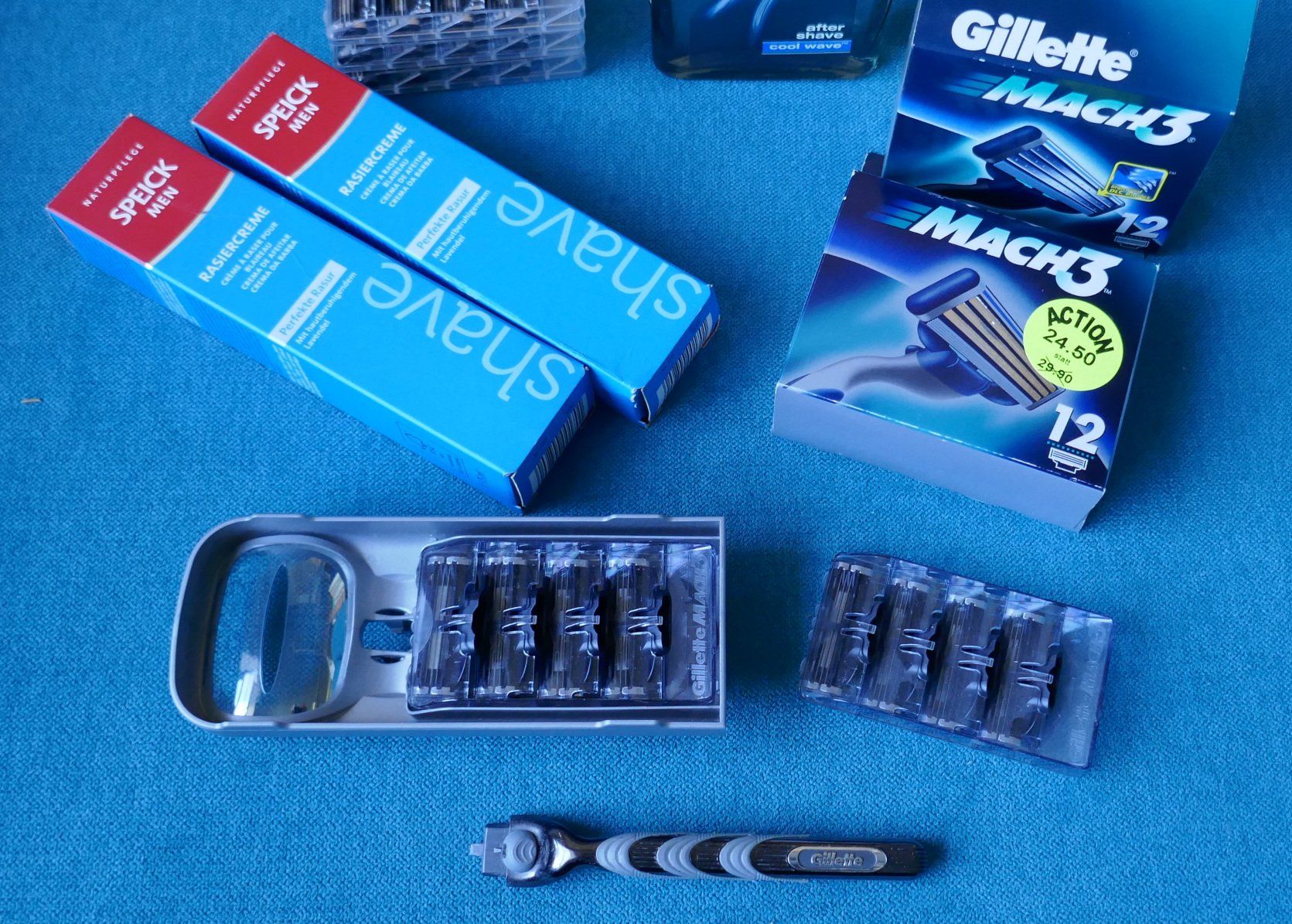 Gillette Rasoi & Lamette da barba: Gillette Mach3  .  Set  .  45 Klingen – Nuovo (secondo la descrizione) da Zollikofen venduto da Willmac 1