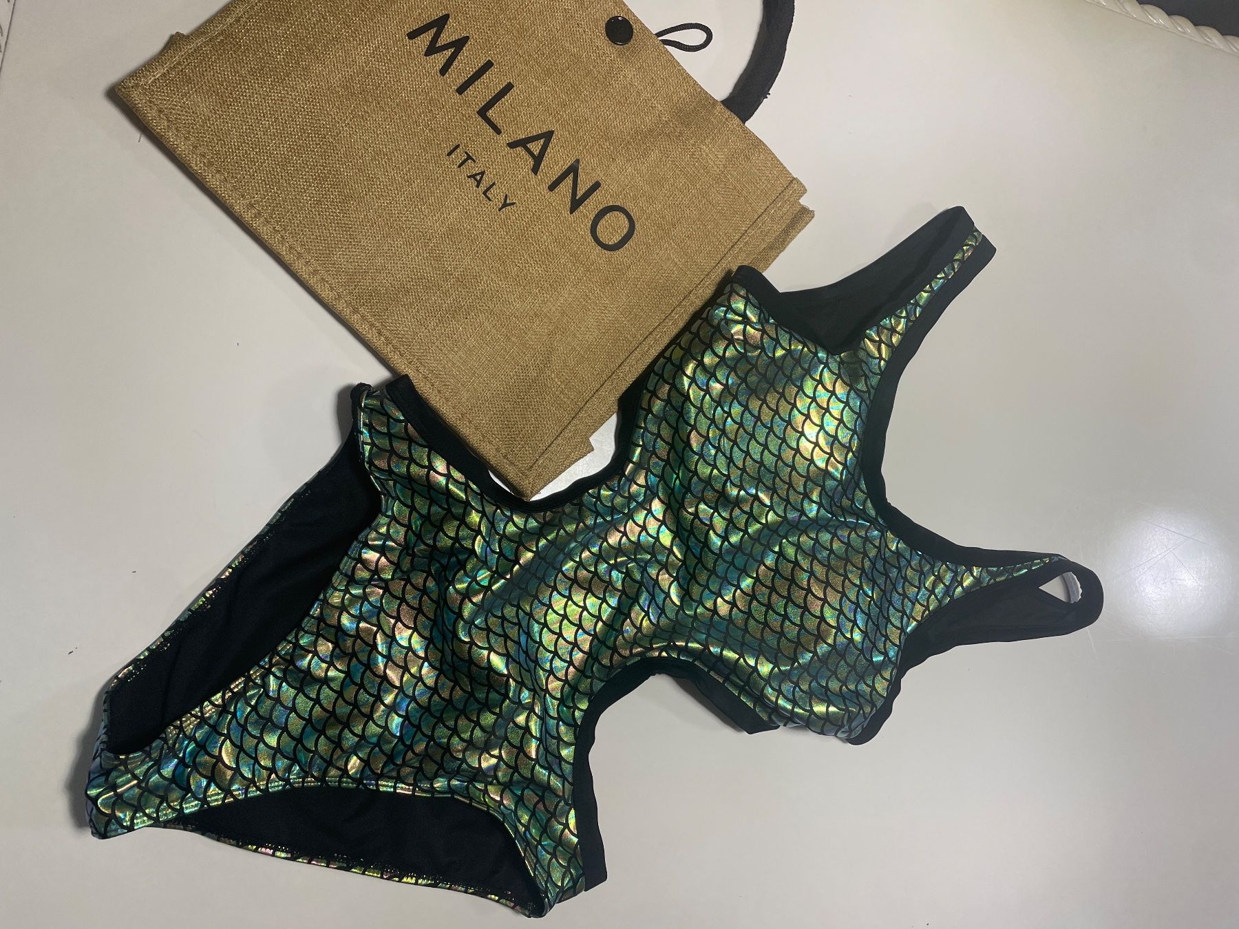 Costumi da bagno & Bikini: Neuer Badeanzug mit Strandtasche Gr.L – Nuovo e nell'imballaggio originale da Obfelden venduto da 3zwerge