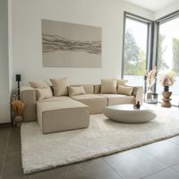 20411 - Modulares Sofa VANES L - beige Couch Wohnlandschaft