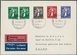 1939 - Landi - Ersttagsbrief FDC ET - italienisch - Gaudard