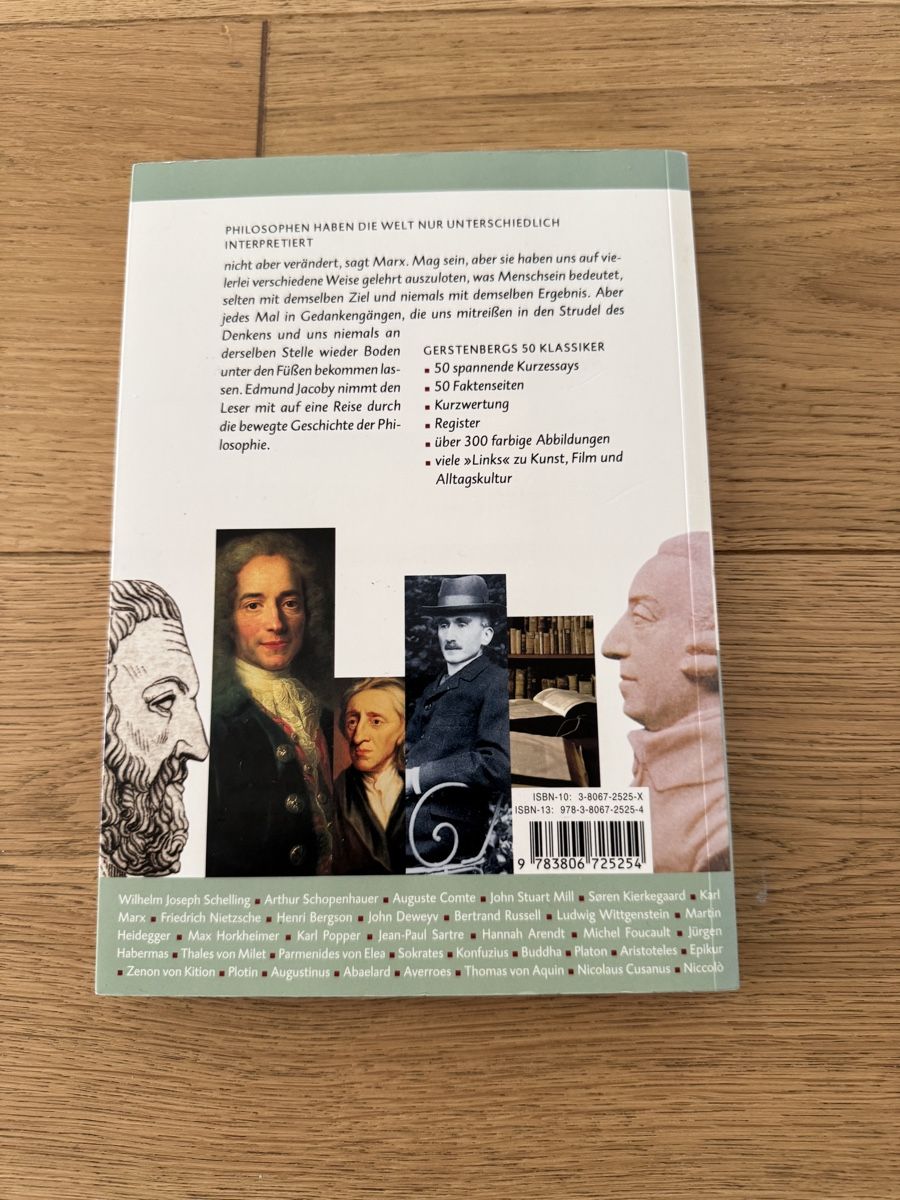 Libri: 50 Klassiker Philosophen - Jacoby - Top Zustand – Usato da Hubersdorf venduto da caruchiya 1